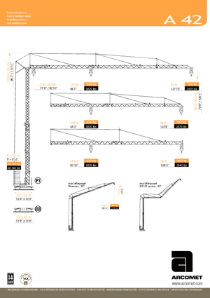 Torenkranen - Trolley-arm - Onder draaiend Arcomet A 42