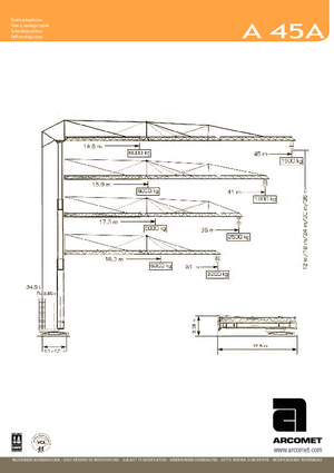 Torenkranen - Trolley-arm - Onder draaiend Arcomet A 45