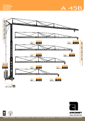Torenkranen - Trolley-arm - Onder draaiend Arcomet A 45 B 3,5 m