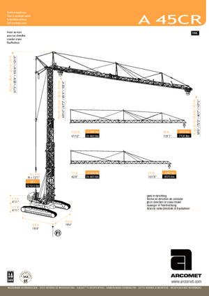 Torenkranen - Trolley-arm - Onder draaiend Arcomet A 45 CR