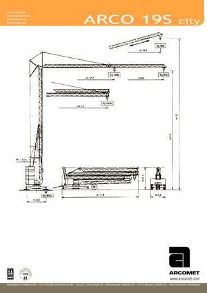 Torenkranen - Trolley-arm - Onder draaiend Arcomet Arco 19 S-City