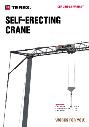 Torenkranen - Trolley-arm - Onder draaiend Terex Comedil (Zeppelin) CBR 21 H