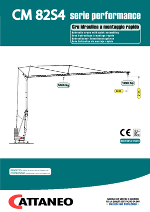 Torenkranen - Trolley-arm - Onder draaiend Cattaneo CM 82 S 4