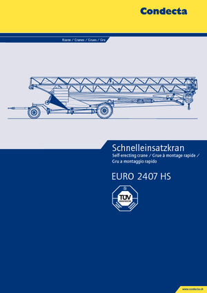 Torenkranen - Trolley-arm - Onder draaiend Condecta E 2407 HS