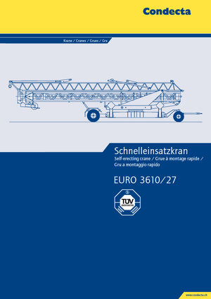 Torenkranen - Trolley-arm - Onder draaiend Condecta E 3610-27