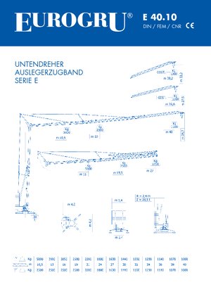 Torenkranen - Trolley-arm - Onder draaiend Eurogru ® E 40.10
