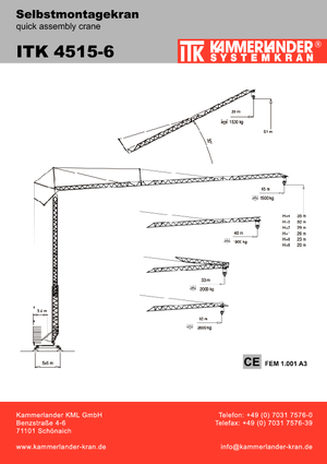 Torenkranen - Trolley-arm - Onder draaiend ITK ITK 4515-6