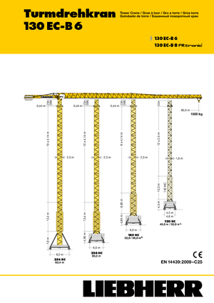 Torenkranen - Trolley-arm - Boven draaiend Liebherr 130 EC-B 6