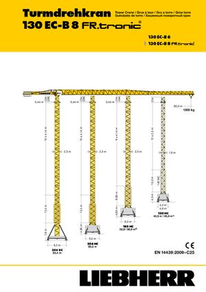 Torenkranen - Trolley-arm - Boven draaiend Liebherr 130 EC-B 8 FR.tronic