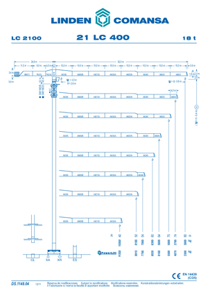 Torenkranen - Trolley-arm - Boven draaiend Comansa 21LC400