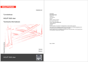 Torenkranen - Trolley-arm - Boven draaiend Wolffkran 5020.8 clear