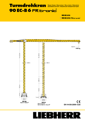 Torenkranen - Trolley-arm - Boven draaiend Liebherr 90 EC-B 6 FR.tronic