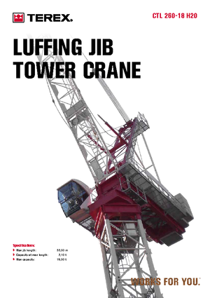 Torenkranen - Trolley-arm - Boven draaiend Terex Comedil (Zeppelin) CTL 260-18