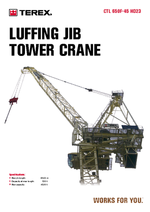 Torenkranen - Trolley-arm - Boven draaiend Terex Comedil (Zeppelin) CTL 650 F 45