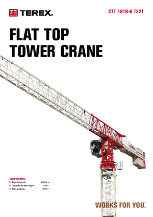 Torenkranen - Trolley-arm - Boven draaiend Terex Comedil (Zeppelin) CTT 181 B 8