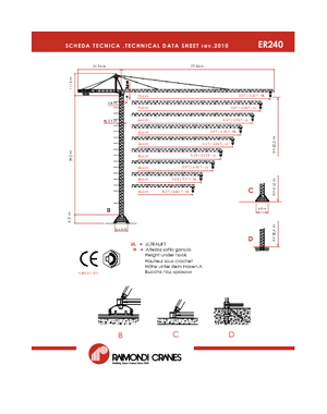 Torenkranen - Trolley-arm - Boven draaiend Raimondi ER 240-B