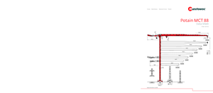Torenkranen - Trolley-arm - Boven draaiend Potain MCT 88-5 t