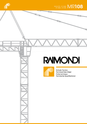 Torenkranen - Trolley-arm - Boven draaiend Raimondi MR 108