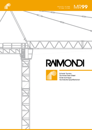 Torenkranen - Trolley-arm - Boven draaiend Raimondi MR 99-B
