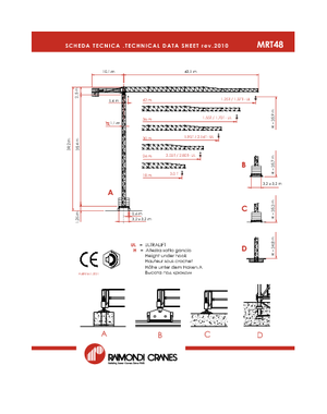 Torenkranen - Trolley-arm - Boven draaiend Raimondi MRT 48