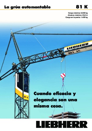 Torenkranen - Trolley-arm - Onder draaiend Liebherr 81 K