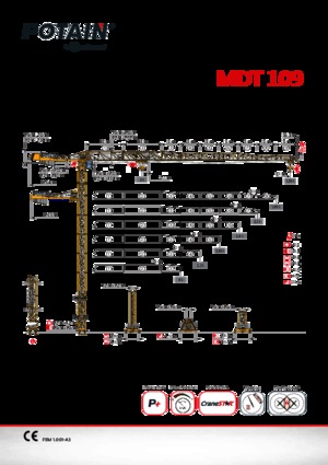 Torenkranen - Trolley-arm - Boven draaiend Potain MDT 109