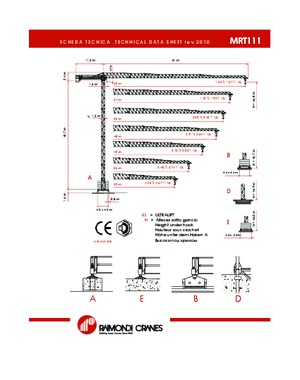 Torenkranen - Trolley-arm - Boven draaiend Raimondi MRT 111