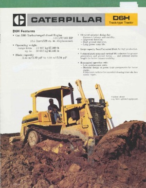 Bulldozers Caterpillar D 6 H DPL