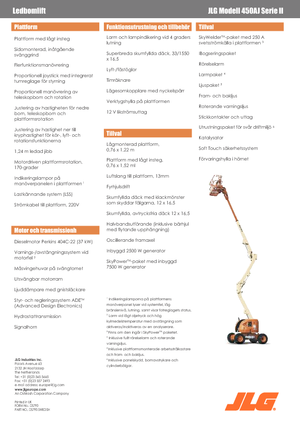 Knikarmhoogwerkers op wielen JLG 450 AJ Serie II