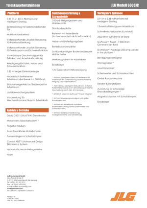 Telescoophoogwerkers op rupsbanden JLG 660SJC