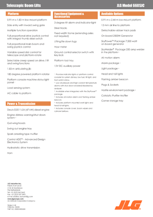 Telescoophoogwerkers op rupsbanden JLG 660SJC