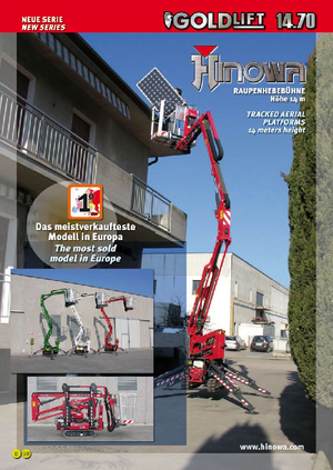 Knikarmhoogwerkers op rupsbanden Hinowa GL 14.70