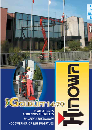 Knikarmhoogwerkers op rupsbanden Hinowa GL 14.70