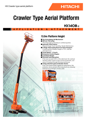 Telescoophoogwerkers op rupsbanden Hitachi HX 140 B