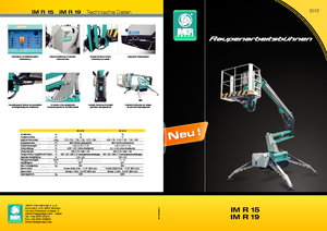 Knikarmhoogwerkers op rupsbanden Imer IM R 15