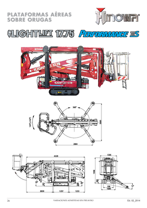 Knikarmhoogwerkers op rupsbanden Hinowa Lightlift 17.75 Performance IIIS MK3
