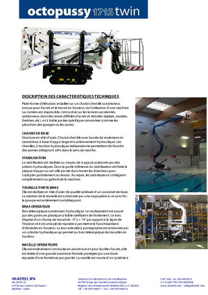 Knikarmhoogwerkers op rupsbanden Oil & Steel Octopussy 1715 Twin