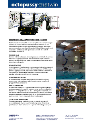 Knikarmhoogwerkers op rupsbanden Oil & Steel Octopussy 1715 Twin