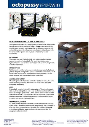 Knikarmhoogwerkers op rupsbanden Oil & Steel Octopussy 1715 Twin