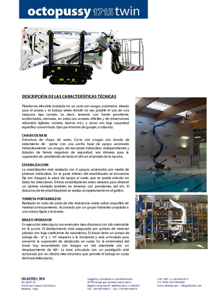 Knikarmhoogwerkers op rupsbanden Oil & Steel Octopussy 1715 Twin