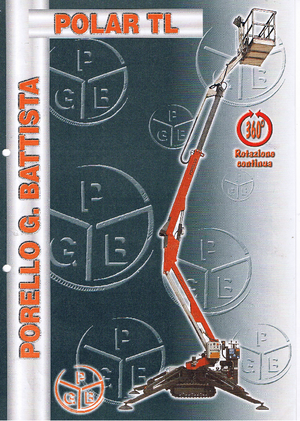 Knikarmhoogwerkers op rupsbanden Porello Polar TL 14,5