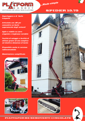 Knikarmhoogwerkers op rupsbanden Basket Spider 15.75 E-Pro