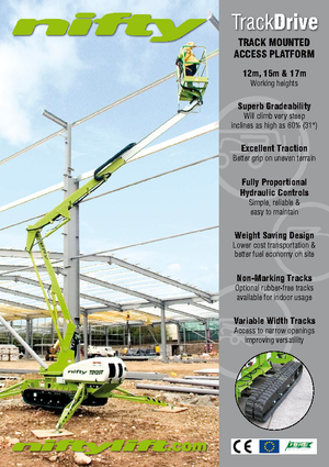 Knikarmhoogwerkers op rupsbanden Niftylift TD 120 TN