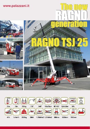 Telescoophoogwerkers op rupsbanden Palazzani TSJ 25 C