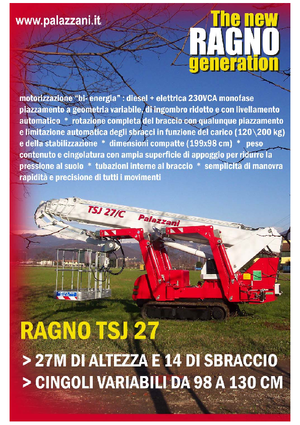 Telescoophoogwerkers op rupsbanden Palazzani TSJ 27 C