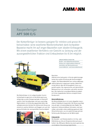 Track-asfalteermachines Ammann AFT 500 E/G
