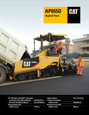 Track-asfalteermachines Caterpillar AP655D