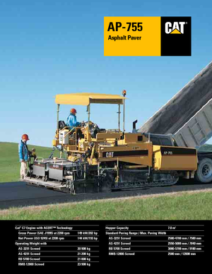 Track-asfalteermachines Caterpillar AP755