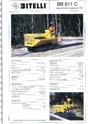 Track-asfalteermachines Bitelli BB 611 C-RB 160