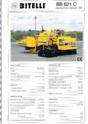 Track-asfalteermachines Bitelli BB 621 C-RB 260